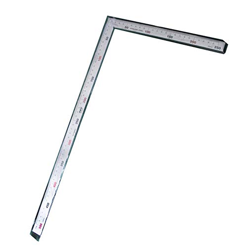 500mm Règle En Métal En Acier Inoxydable De Mesure Carrée Règle En Forme De L à Double Angle Règle Pour Le Bricolage à La Main En Cuir Couture Outils 1pc