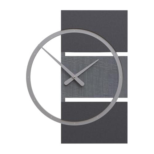 CalleaDesign 45 cm Horloge Murale Adam bruyère Grise