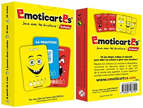 Emoticartes enfants – Jeu des émotions pour comprendre et gérer les émotions – Je découvre les émotions - Cartes émotion, Jeu émotions Enfant – Nouvelle Édition