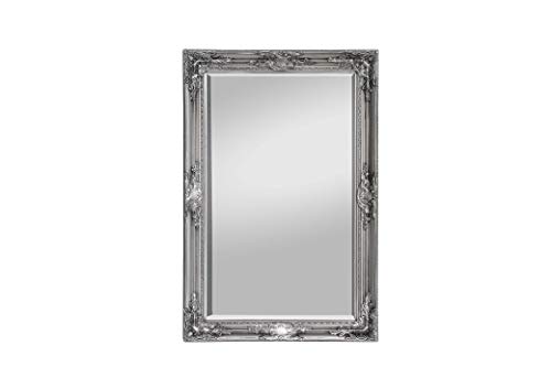 Rococo by Casa Chic - Grand Miroir Rectangulaire - Style Baroque Shabby Chic - 90x60 cm - Argent
