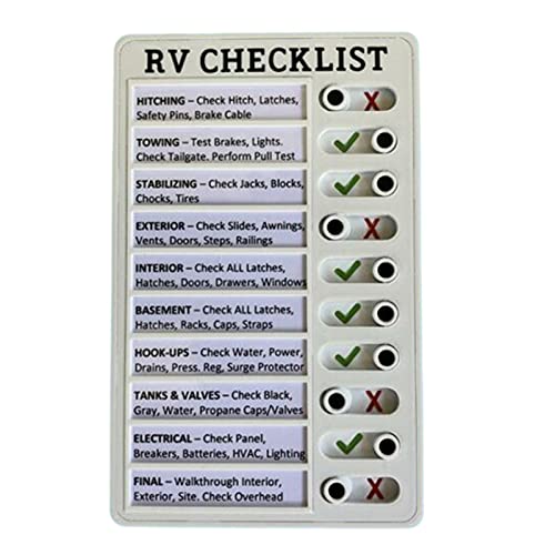 Brawdress RV Vacation and Trip Planner, Portable RV Checklist Note Board Removable Reusable Creative Note Pad Camping Road Trip Organizer and Checklist for Home Camping Traveling Planner