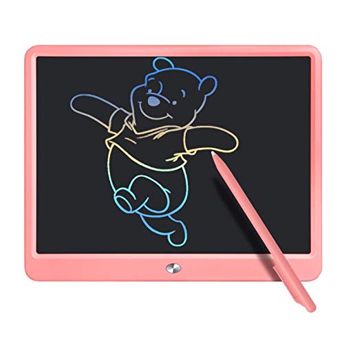 Jefshon Tablette d'écriture LCD colorée Portable Tablette Dessin Enfant 15 Pouces,Manuscrite Doodle Dessin Convenant aux Enfants, à la Maison, à l'école et au Bureau