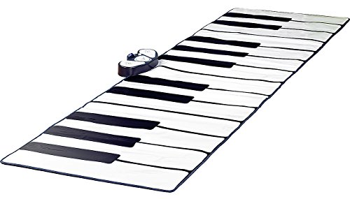 Playtastic Tapis de Piano: Tapis de Piano énorme avec Fonction d'enregistrement, 255 x 80 (Piano au Sol)